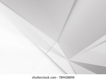 Abstract white and gray color technology modern background design vector Illustration