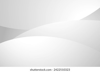 Resumen de fondo de curva blanca y gris. patrón blanco de textura. ilustración vectorial