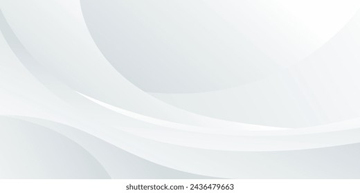 Fondo de la curva blanco y gris abstracto, papel pintado moderno blanco con formas de onda. Adecuado para diseño web, páginas, plantillas, banners y otros