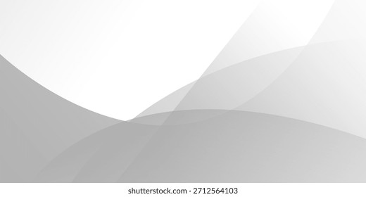 Fondo Abstractas de superposición de curvas blancas y grises. Patrón blanco de textura. Ilustración vectorial