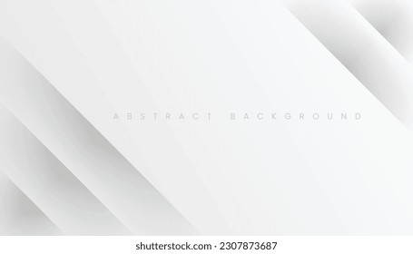 abstract white and gray diagonal lines background, overlay layers. vector illustration