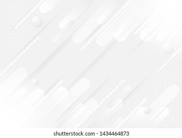 Abstract white and gray dynamic geometric background.vector Illustration.