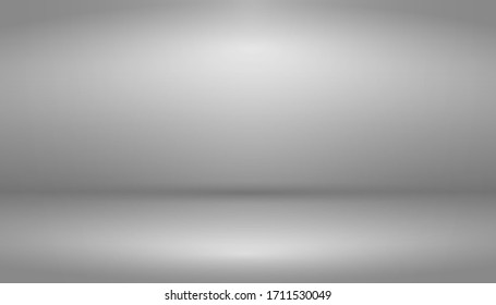 Abstract white gray empty room studio gradient used for background and display your product. Vector