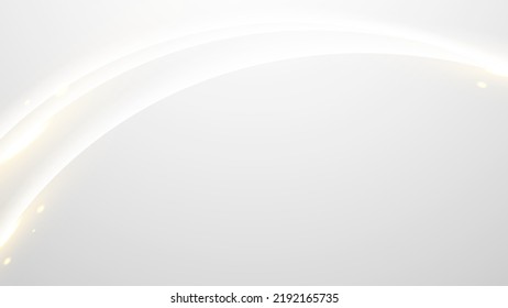 Abstract white and gray fabric silk on clean background with lighting effect. Vector illustration