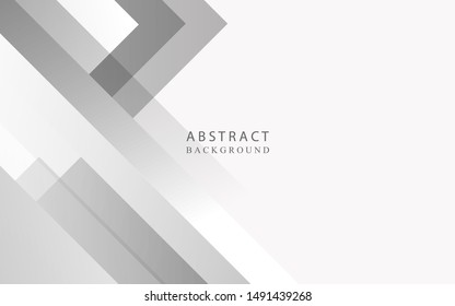 Abstract white and gray geometric background with silver light. Modern concept vector design template for use element modern cover, banner, wallpaper