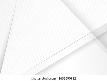 Abstract white and gray geometric background. Futuristic white background.