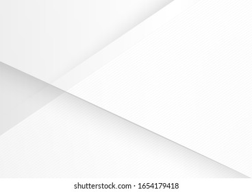 Abstract white and gray geometric background. Futuristic white background.