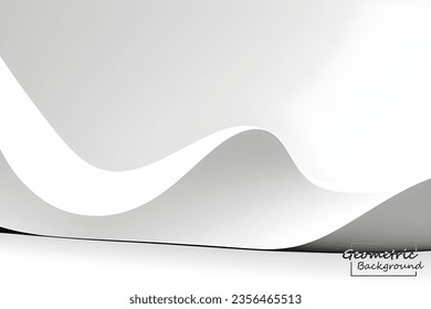 Resumen de fondo geométrico blanco y gris. Composición dinámica de formas. Ilustración vectorial.