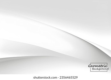 Abstract white and gray geometric background. Dynamic shapes composition. Vector illustration.