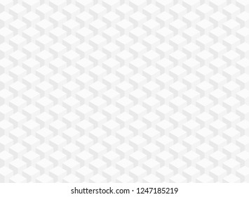 Abstract of white gray geometric cube pattern data background, vector eps10