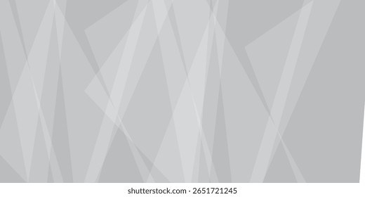Abstract white and gray geometric overlay layer background on bright space with geometric decoration concept. Minimal futuristic element concept for poster, brochure, banner, wallpaper, cover, flyer.	