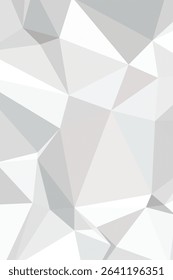 Abstract white and gray Geometric Polygonal Composition