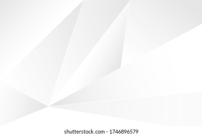 Abstract white and gray geometric tech modern elegant vector background