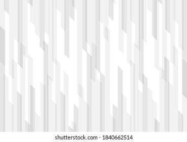 Resumen del fondo y textura de rayas verticales geométricas blancas y grises. Ilustración del vector