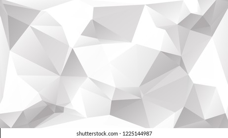 Abstract White and Gray Geometrical Triangle Vector Background.