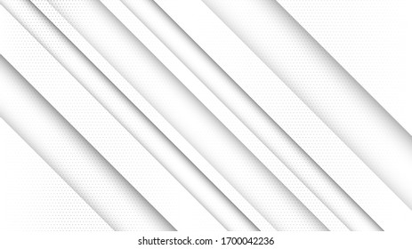 Abstract white and gray gradient background. Halftone dots design background. Gray dotted halftone backdrop. Vector Illustration. Geometric backdrop. Dotted texture template. Dots grunge texture