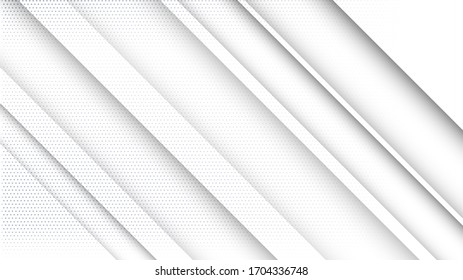 Abstract white and gray gradient background. Halftone dots design background. Gray dotted halftone backdrop. Vector Illustration. Geometric backdrop. Dotted texture template. Dots grunge texture