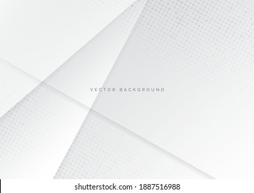Abstract white and gray gradient background with halftone dot background. You can use for ad, poster, template, business presentation. Vector illustration
