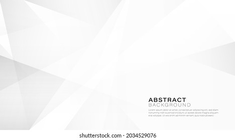 Abstract white and gray gradient background. Modern simple geometric pattern creative design with space for your text. Suit for poster, cover, banner, template, flyer, brochure. Vector illustration