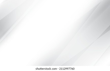 Abstract white and gray gradient background with geometric shape. Vector illustration.
