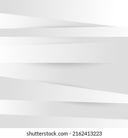 Abstract white and gray gradient background. Modern minimalist design. Vector illustration with simple shapes like circle, square, rectangle. Monochrome light 3d futuristic design 