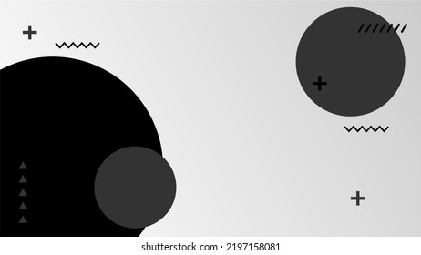 abstract white gray gradient background with memphis element