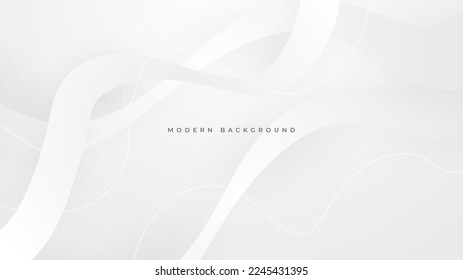 Abstract white and gray gradient background. Halftone waves design background.