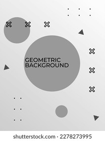 abstract white gray gradient background with memphis element