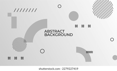 abstract white gray gradient background with memphis element