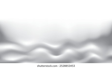 Fundo de gradiente branco e cinza abstrato, padrão de onda. Ilustração vetorial.