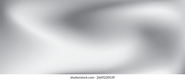 Abstract white and gray gradient background with dot pattern, halftone effect. Vector illustration.