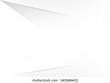 Abstract white and gray gradient color modern background design vector Illustration.geometrical design.