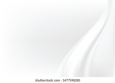 Abstract white and gray gradient color curve background, Vector Illustration