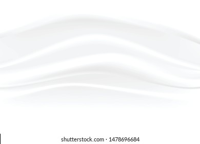 Abstract white and gray gradient color curve background, Vector Illustration
