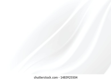 Abstract white and gray gradient color curve background, Vector Illustration