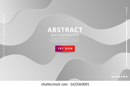 abstract white gray gradient color curve vector background