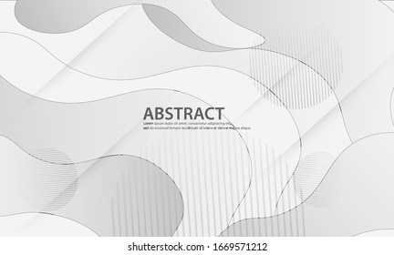 Abstract white and gray gradient color curve background