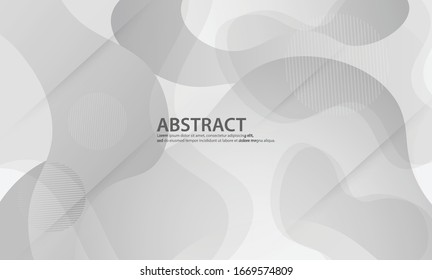 Abstract white and gray gradient color curve background