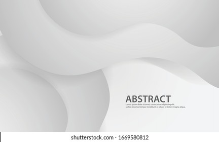 Abstract white and gray gradient color curve background