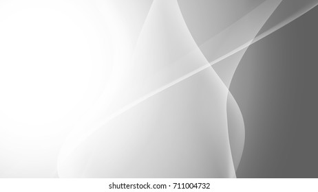 Abstract White and Gray Gradient Curve Vector Backgrounds
