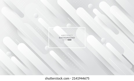 Abstract white and gray gradient geometric shape background. vector illustration