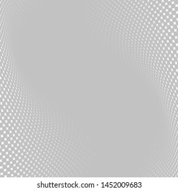Abstract white and gray halftone background. Modern backdrop with wavy dot. Trendy grey vector illustration for banners.