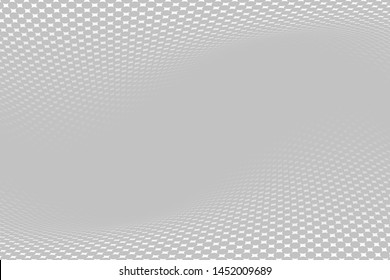Abstract white and gray halftone background. Modern backdrop with wavy dot. Trendy grey vector illustration for banners.