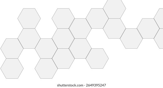 Abstract white and gray hexagon technology lines background. Abstract white and grey color hexagonal geometric background with copy space. Abstract white lines background. - Powered by Shutterstock - Get 15% off with code: PIKWIZARD15