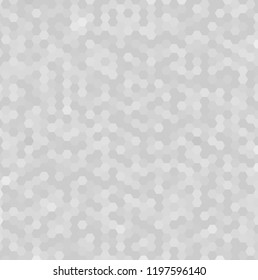 Abstract white and gray hexagonal pattern. Geometric mosaic background with hexagon element. Vector illustration
