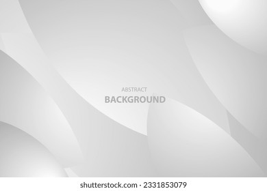 Abstrakter weißer und grauer Hintergrund der Blattwelle. Textur weißes Muster. Vektorgrafik