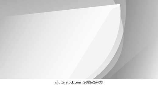 Abstractas fondo de forma de línea blanca y gris con espacio en blanco para texto y mensaje. Ilustración vectorial