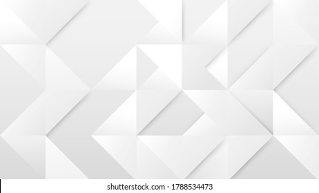 Abstract White and Gray Modern Geometric, Triangles Shape Background. Vector Illustration
