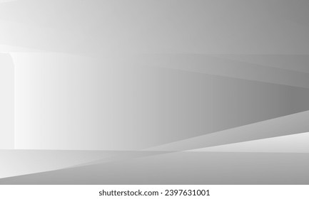 Abstract white and gray on silver background modern design. Vector