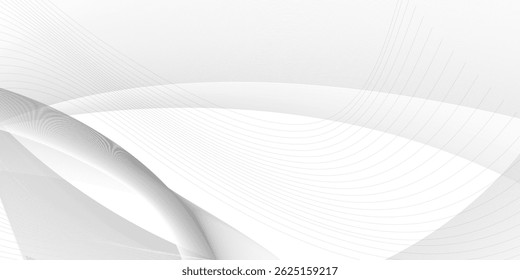 Abstract White and gray overlap triangle geometric technology pattern. minimal rectangle randomly arranged white lines transparent background layers overlapping presentation design